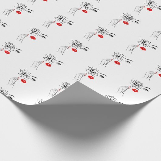 Noir Lotus Geschenkpapier (Ecke)