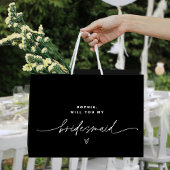 NOIR Minimalistisch Bridesmaid-Geschenktasche Große Geschenktüte