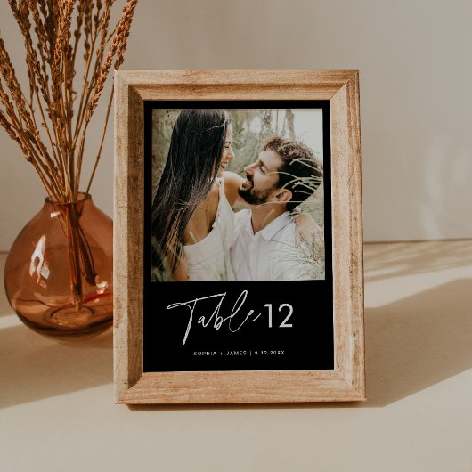 NOIR MINIMALISTISCH FOTO TISCHNUMMER 12X18