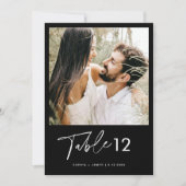 NOIR MINIMALISTISCH FOTO TISCHNUMMER 12X18 (Vorderseite)