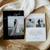 NOIR Minimalistisch Heart Elopement Ankündigung