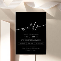 NOIR Minimalistisch machen wir Hochzeitseinladung