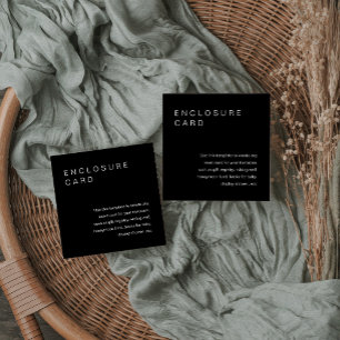 NOIR Minimalistische Einsteckkarte für Umschläge a Begleitkarte