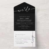 NOIR Minimalistische Hochzeit in einer Einladung (Innen Boden)