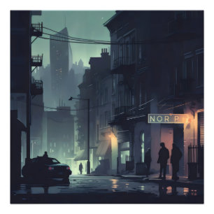 Noir Night City Fotodruck