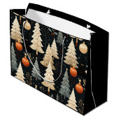 Noir Noël Baum Große Geschenktüte (Rückseite Schrägansicht)