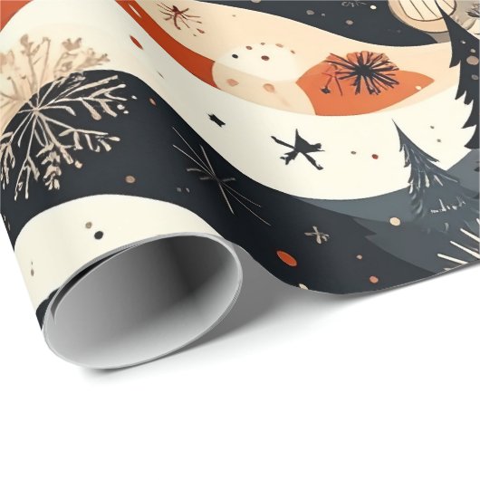 Noir Noël Geschenkpapier (Rolleneckpunkt)