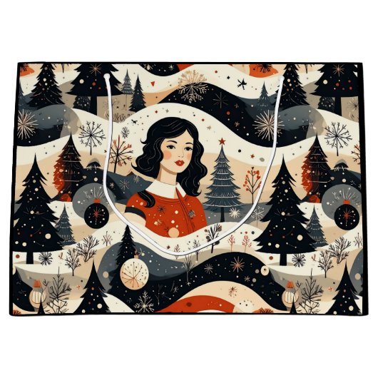 Noir Noël Große Geschenktüte (Vorderseite)