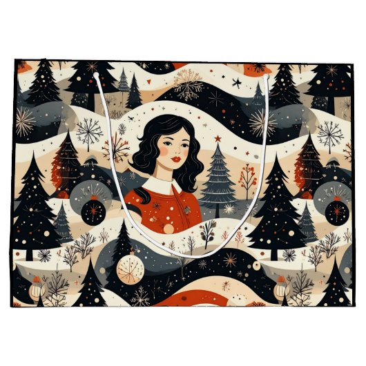 Noir Noël Große Geschenktüte (Rückseite)