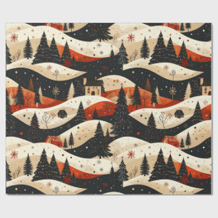 Noir Noël - Haus Geschenkpapier