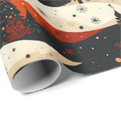 Noir Noël - Haus Geschenkpapier (Rolleneckpunkt)