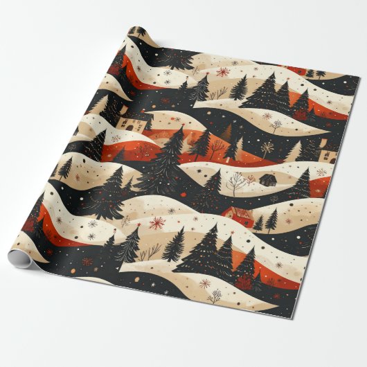 Noir Noël - House Geschenkpapier (Ungerollt)