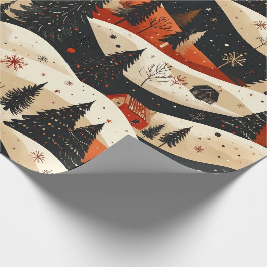 Noir Noël - House Geschenkpapier (Ecke)