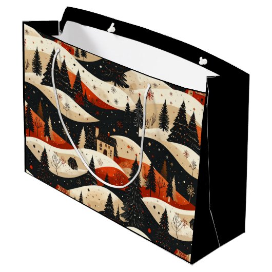 Noir Noël - House Große Geschenktüte (Rückseite Schrägansicht)