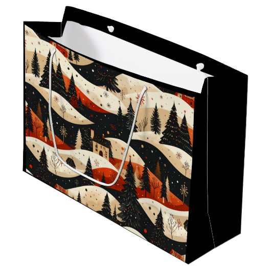 Noir Noël - House Große Geschenktüte (Vorderseite Schrägansicht)