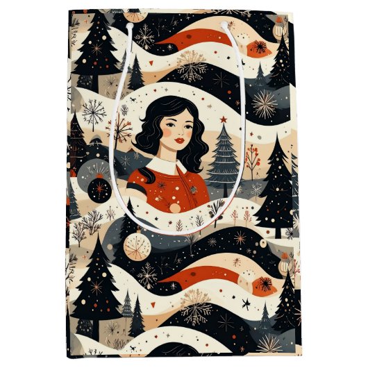 Noir Noël Mittlere Geschenktüte (Vorderseite)