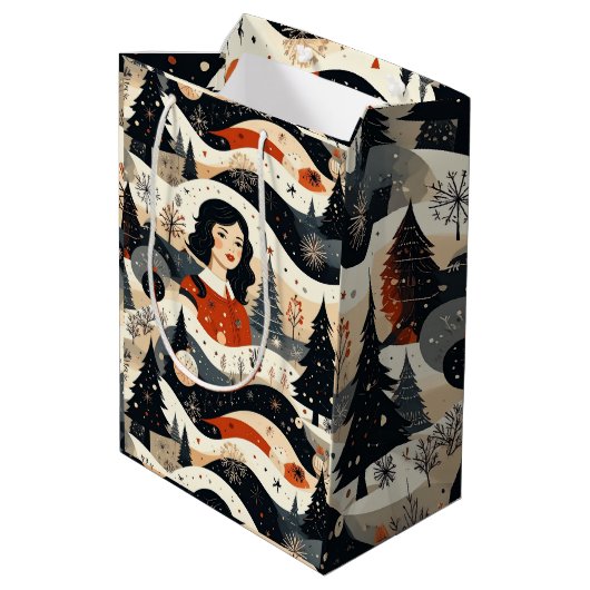 Noir Noël Mittlere Geschenktüte (Rückseite Schrägansicht)