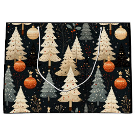 Noir Noël tree Große Geschenktüte