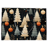 Noir Noël tree Große Geschenktüte (Rückseite)