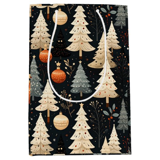 Noir Noël tree Mittlere Geschenktüte (Vorderseite)