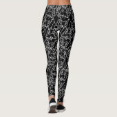 Noir Nouveau Chic Pattern Leggings (Rückseite)