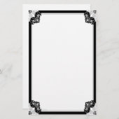 Noir Nouveau stationär Briefpapier (Vorne/Hinten)