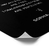 NOIR Open Bar Wedding Sign Poster (Ecke)