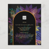 Noir Peacock Jewel Tones Floral Wedding (Rückseite)