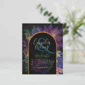 Noir Peacock Jewel Tones Floral Wedding (Stehend Vorderseite)