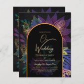 Noir Peacock Jewel Tones Floral Wedding (Vorne/Hinten)
