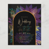 Noir Peacock Jewel Tones Floral Wedding (Vorderseite)