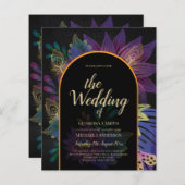 Noir Peacock Jewel Tones Floral Wedding (Vorne/Hinten)