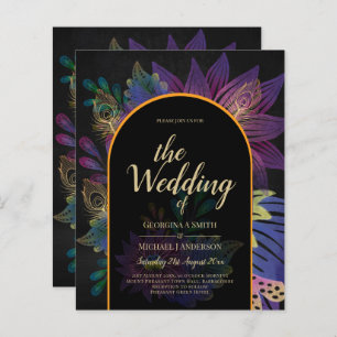 Noir Peacock Jewel Tones Floral Wedding