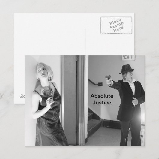 Noir Postcard Postkarte (Vorne/Hinten)