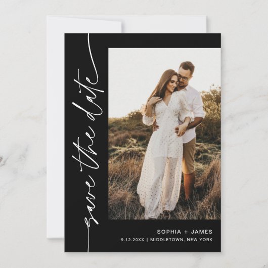 NOIR SAVE THE DATE EINLADUNG (Vorderseite)