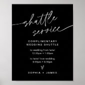 NOIR Wedding Shuttle Service-Zeichen Poster (Vorne)