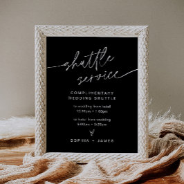 NOIR Wedding Shuttle Service-Zeichen Poster