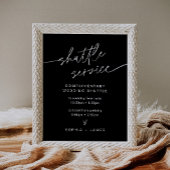NOIR Wedding Shuttle Service-Zeichen Poster