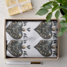 Noir Weihnachten Heart Shaped Ornament Geschenkpap