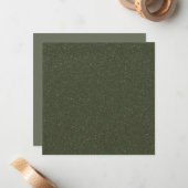 Noise Texture Moss-Green Flat Note Card (Custom) Mitteilungskarte (Vorderseite/Rückseite Beispiel)