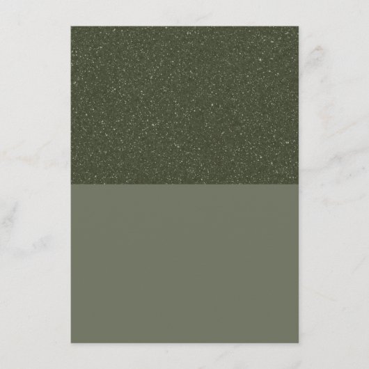 Noise-Top Moss Green Flat Menu Card - Anpassbar Menükarte (Vorderseite)