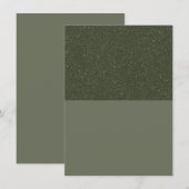 Noise-Top Moss Green Flat Menu Card - Anpassbar Menükarte (Vorne/Hinten)