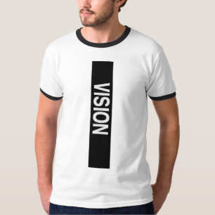 NOISIA Vertikale Typografie Herren Minimal T-Shirt