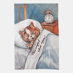 Noisy Alarm Clock, Louis Wain Geschirrtuch