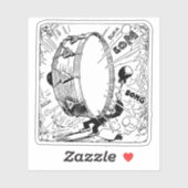 Noisy Drummer Aufkleber (Blatt)