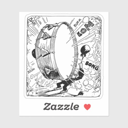 Noisy Drummer Aufkleber (Blatt)