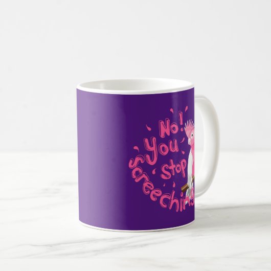 Noisy Pink Galah Kaffeetasse (VorderseiteRechts)