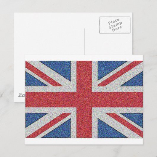 Noisy Union Jack Postkarte (Vorne/Hinten)
