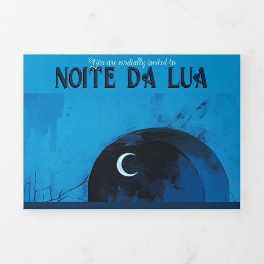 noite da lua, prom nacht dreifach gefaltete einladung (Cover)