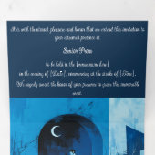 noite da lua, prom nacht dreifach gefaltete einladung (Innen Erste Seite)